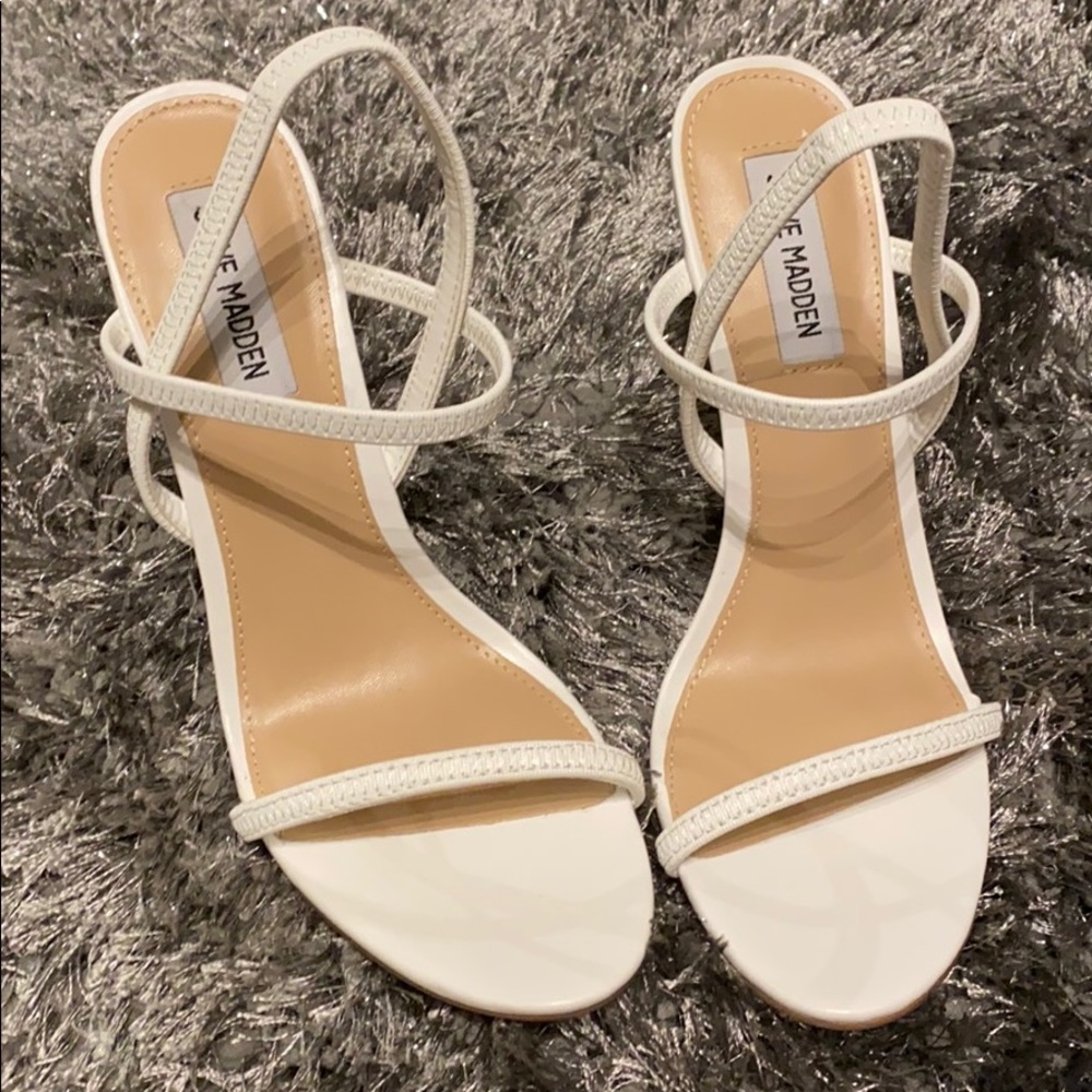Steve Madden white heels